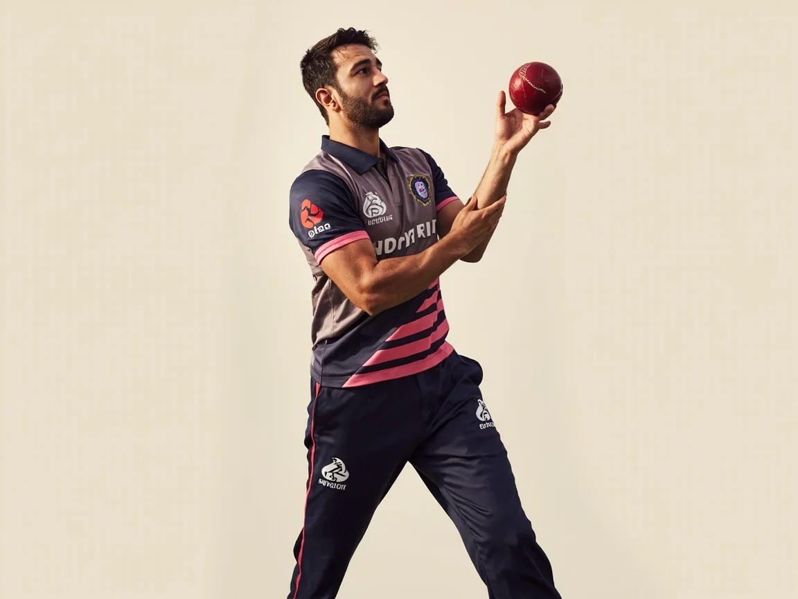 Editorial cutout of a wiry off-spinner in a relaxed pose, soft studio backdrop.
